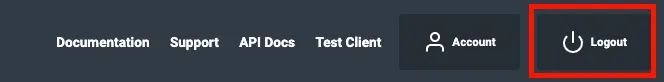 Sandbox Logout button