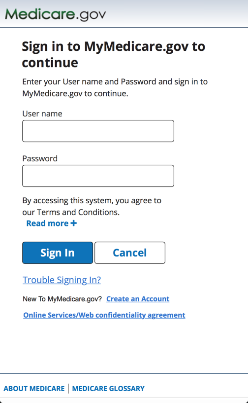 Mymedicare gov create an account